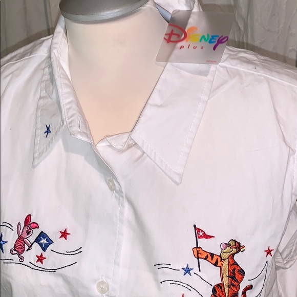 Vintage Disney plus white sleeveless cotton top - Picture 5 of 12